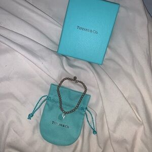 Tiffany blue heart tag bead bracelet